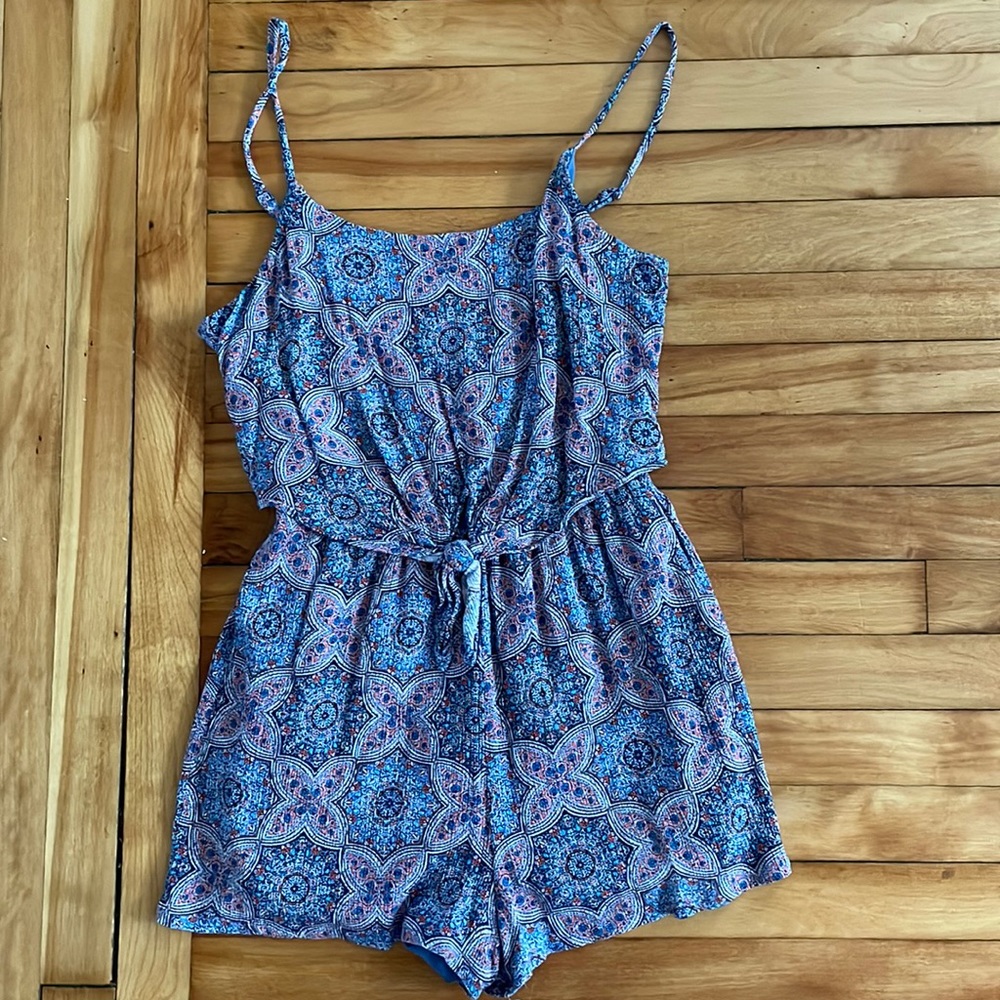 2 small summer rompers, very lightly worn.